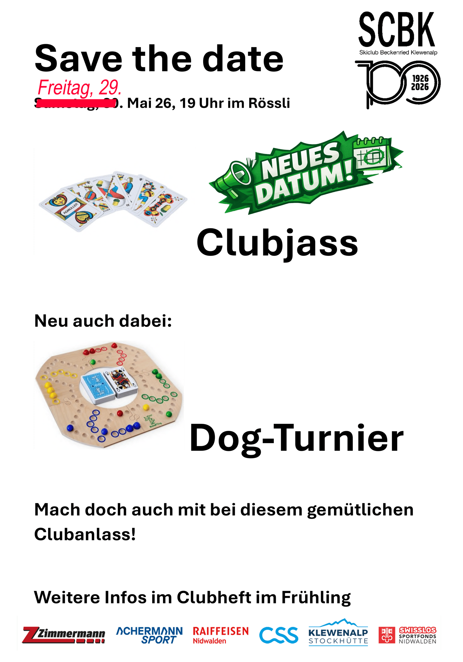 Clubjass / Club-Dog vorverschoben